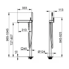 Vloerkranen Eengreeps Badmengkraan - Erik Viadurini