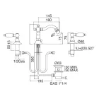 Klassieke 3-gats bidetkraan met koperen hendels Made in Italy - Noriana Viadurini