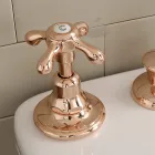 3-gats bidetkraan, interne levering, in vintage messing – Klarisa Viadurini