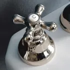 Klassieke 3-gats bidetkraan met messing afval Made in Italy - Ercolina Viadurini