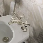 3-gats design bidetkraan in messing vintage stijl Made in Italy - Silvana Viadurini