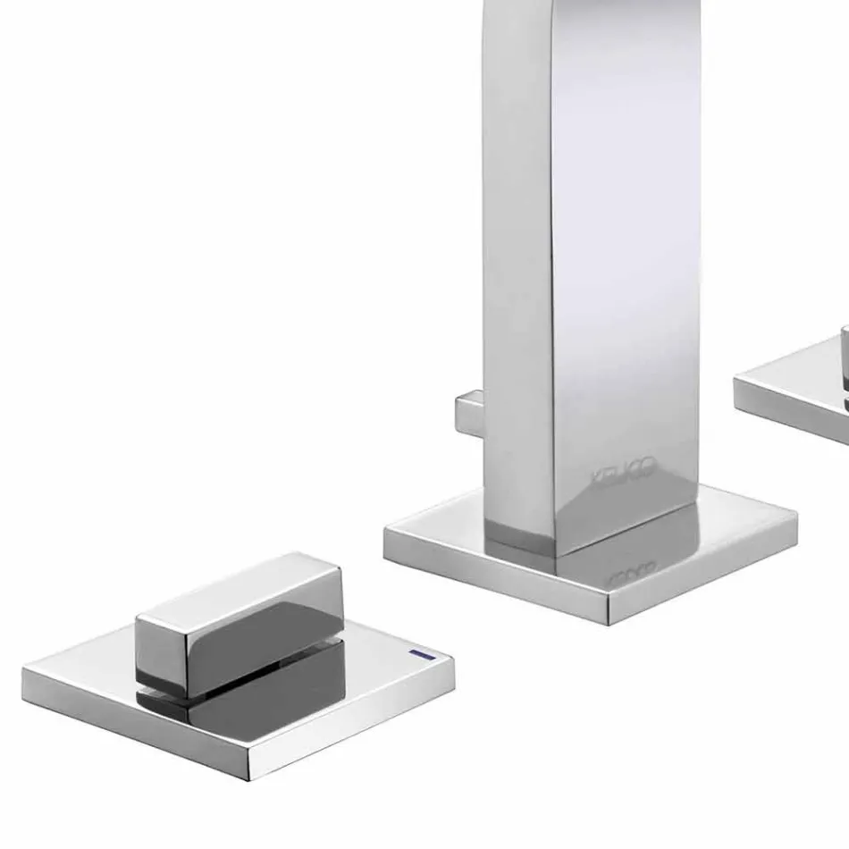 Modern Design Wastafelmengkraan met 3 Metalen Gaten - Etto Viadurini