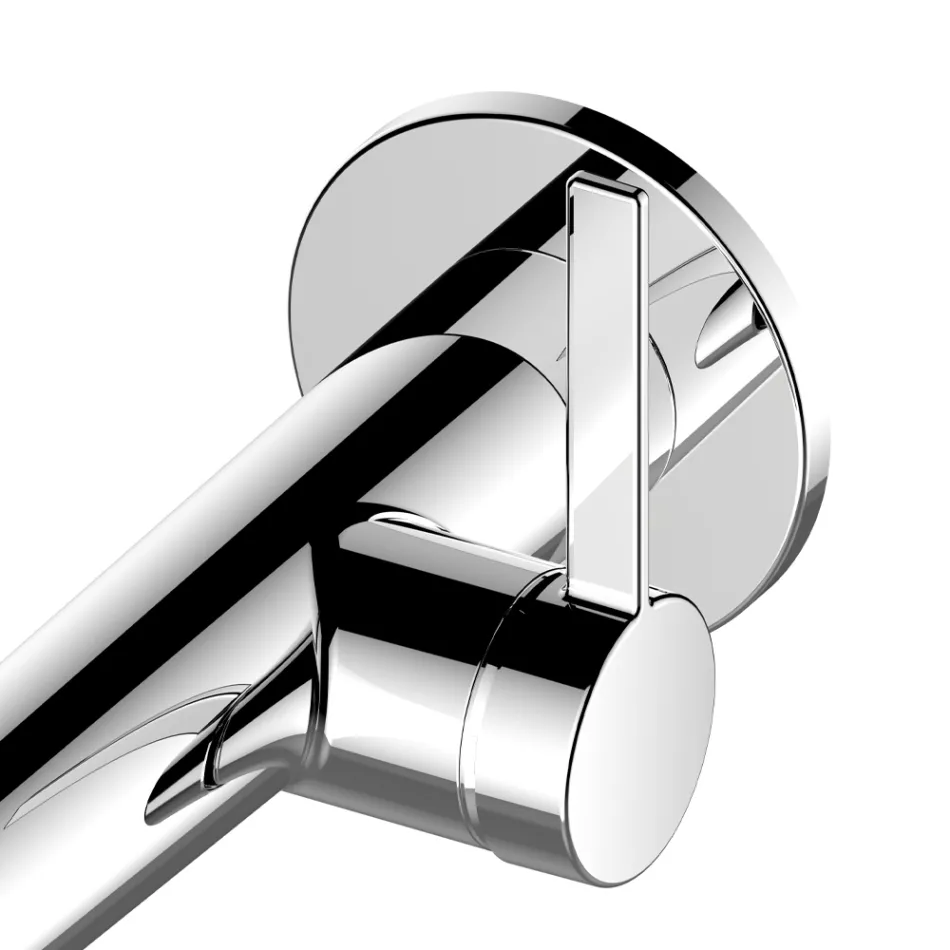 Ingebouwde wastafelkraan voor wandmontage met geïntegreerd ontwerp 3 maten - Erkole Viadurini