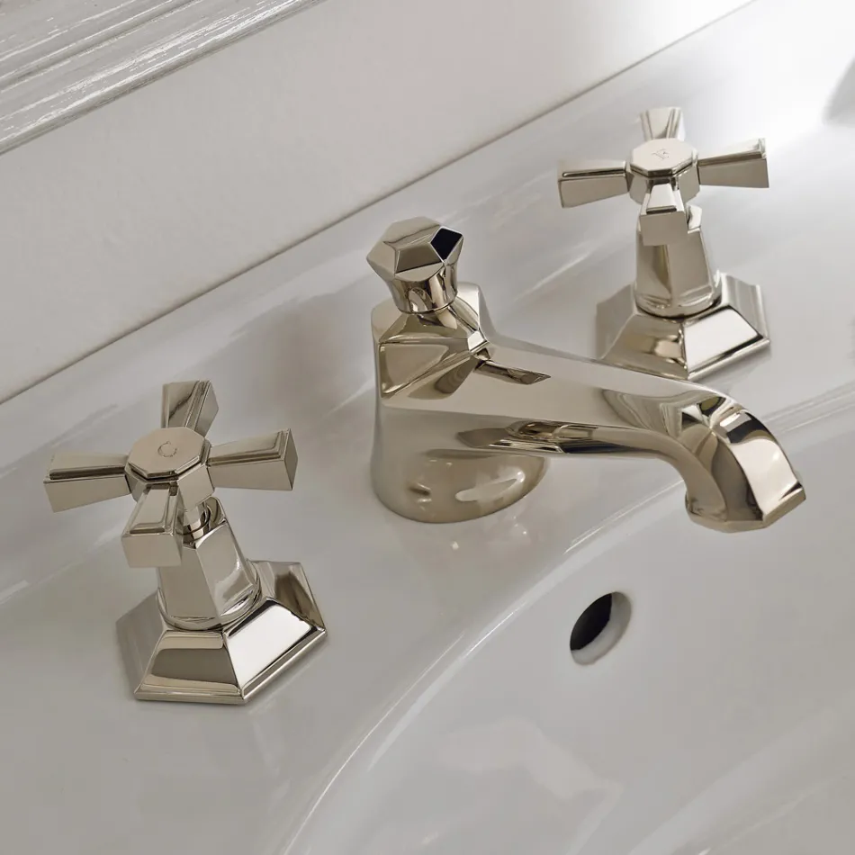 VIntage Design wastafelkraan in messing, gemaakt in Italië - Silvana Viadurini