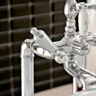 Staande Badkraan met Messing Handdouche Made in Italy - Noriana Viadurini