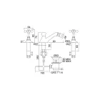 Vintage 3-gats bidetkraan in messing, gemaakt in Italië - Katerina Viadurini