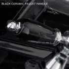 Klassieke bidetkraan met één gat en handgemaakte koperen hendels - Noriana Viadurini