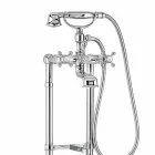 Klassieke kraan voor badkuip op koperen kolommen Made in Italy - Enriko Viadurini