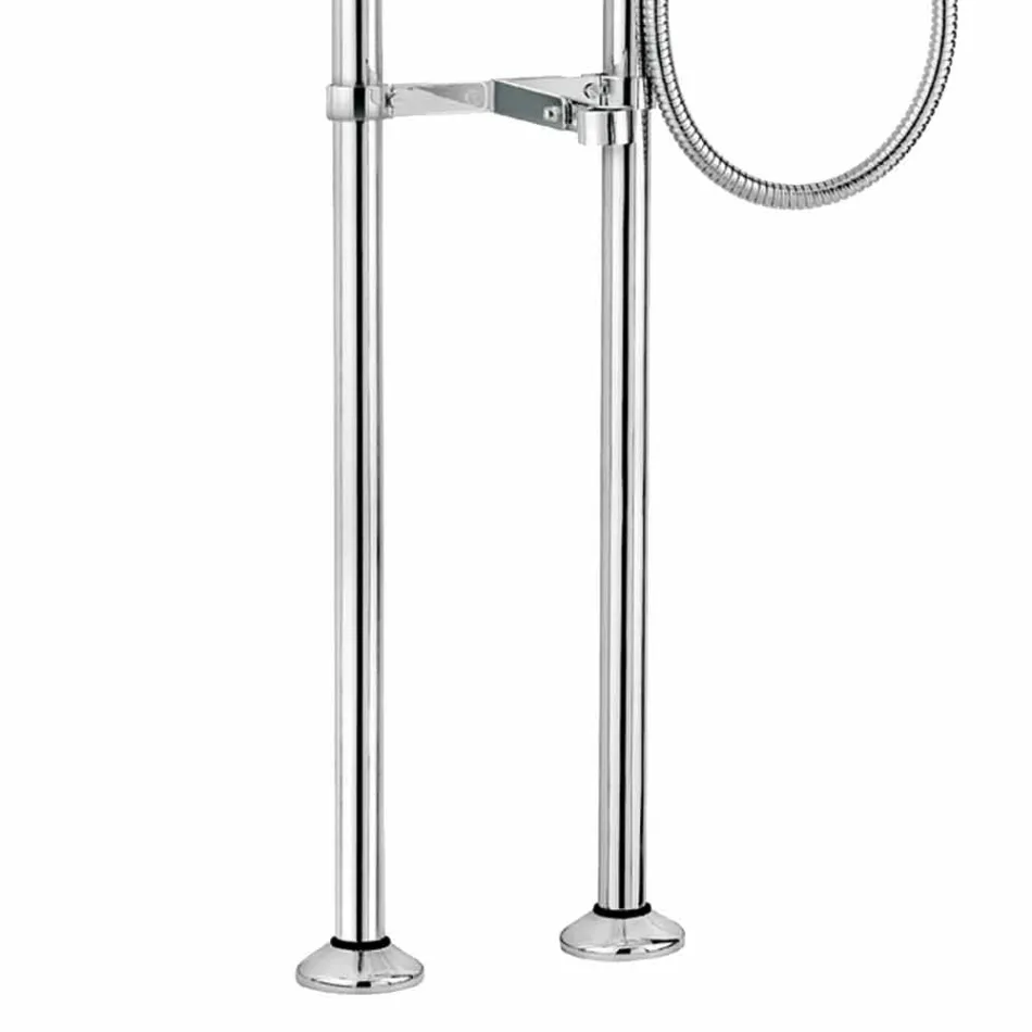 Klassieke kraan voor badkuip op koperen kolommen Made in Italy - Enriko Viadurini