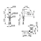 Messing eengreeps bidetmengkraan, ronde uitvoering - Antilio Viadurini