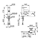 Eengreeps Wastafelmengkraan Messing Rond Design - Antilio Viadurini