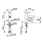 Eengreeps Wastafelmengkraan Messing Rond Design - Antilio Viadurini