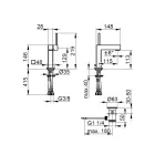 Vierkante Design Messing Eengreeps Wastafelmengkraan - Erik Viadurini
