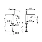 Vierkante Design Messing Eengreeps Wastafelmengkraan - Erik Viadurini