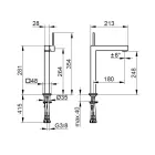 Vierkante Design Messing Eengreeps Wastafelmengkraan - Erik Viadurini