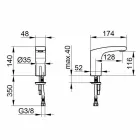 Moderne metalen wastafelkraan met infraroodsensor - Gonzo Viadurini