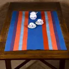 Loper van Italiaanse kunst geproduceerd en met de hand beschilderd in hennep uniek stuk - merken Viadurini