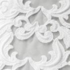 Linnen tafelloper met wit kant Italiaanse luxe kwaliteit - Farnese Viadurini