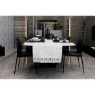 Linnen tafelloper met wit kant Italiaanse luxe kwaliteit - Farnese Viadurini