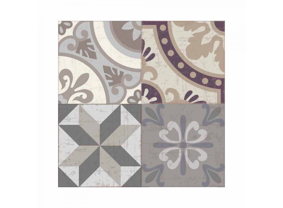 Tafelloper met patroon in pvc en modern polyester - Malia Viadurini