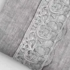 Linnen dekbedovertrek opbergtas met Sinergia kant en knopen - Energis Viadurini