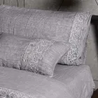 Linnen dekbedovertrek opbergtas met Sinergia kant en knopen - Energis Viadurini