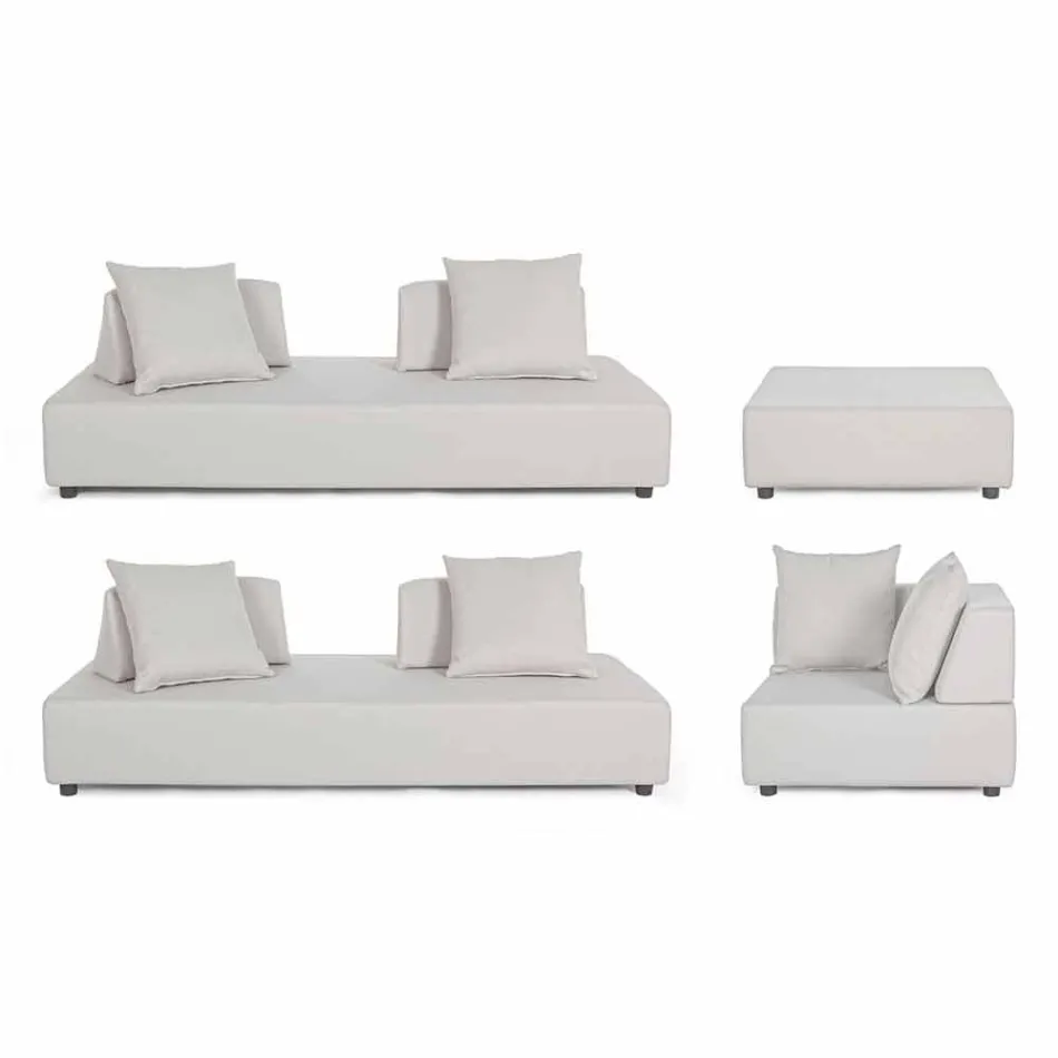 Modern Design Outdoor Corner Lounge in Homemotion Fabric - Benito Viadurini