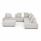 Modern Design Outdoor Corner Lounge in Homemotion Fabric - Benito Viadurini