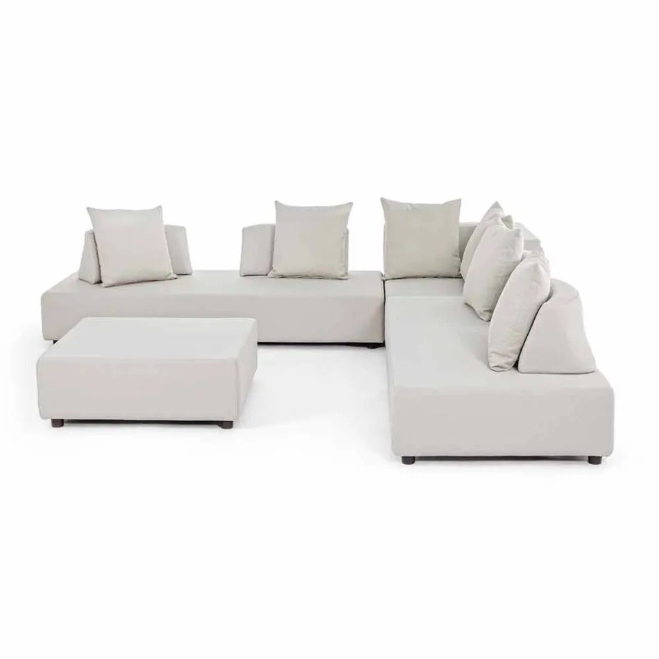 Modern Design Outdoor Corner Lounge in Homemotion Fabric - Benito Viadurini