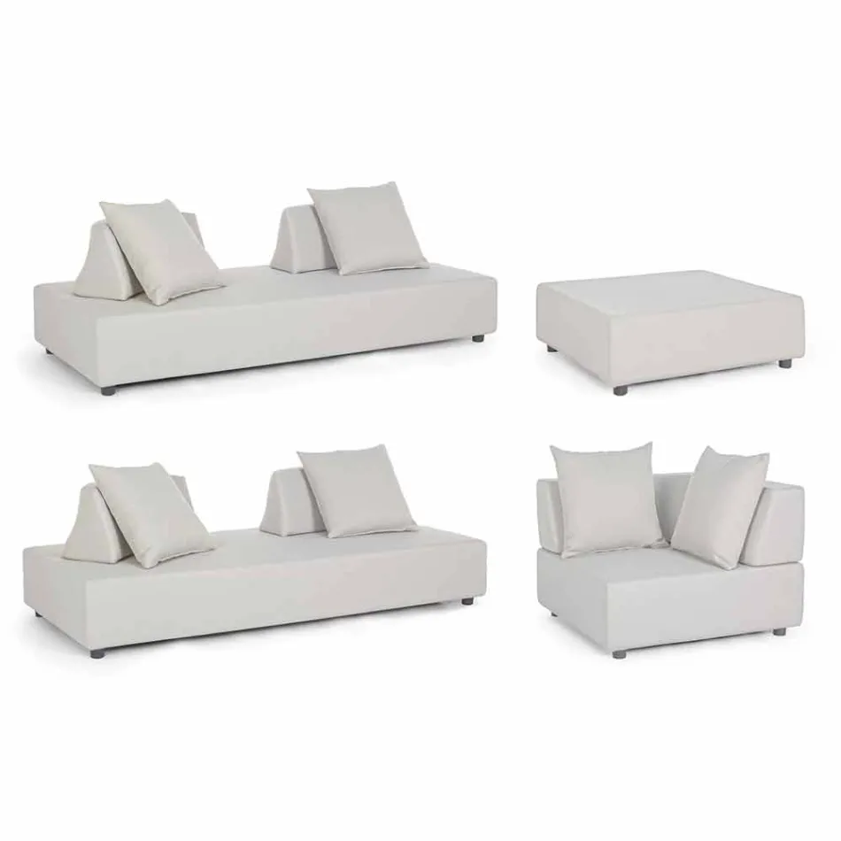 Modern Design Outdoor Corner Lounge in Homemotion Fabric - Benito Viadurini