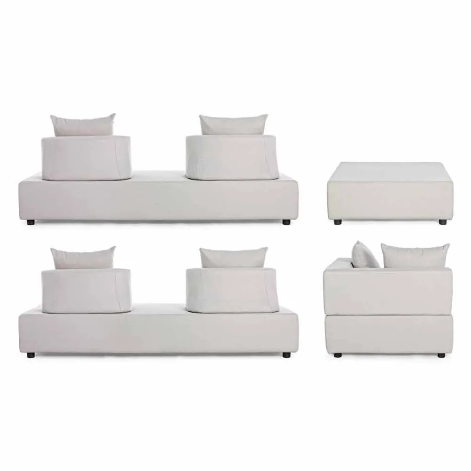 Modern Design Outdoor Corner Lounge in Homemotion Fabric - Benito Viadurini