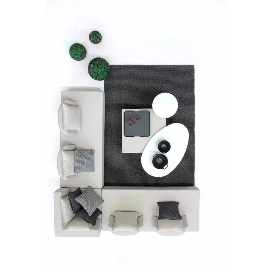 Modern Design Outdoor Corner Lounge in Homemotion Fabric - Benito Viadurini