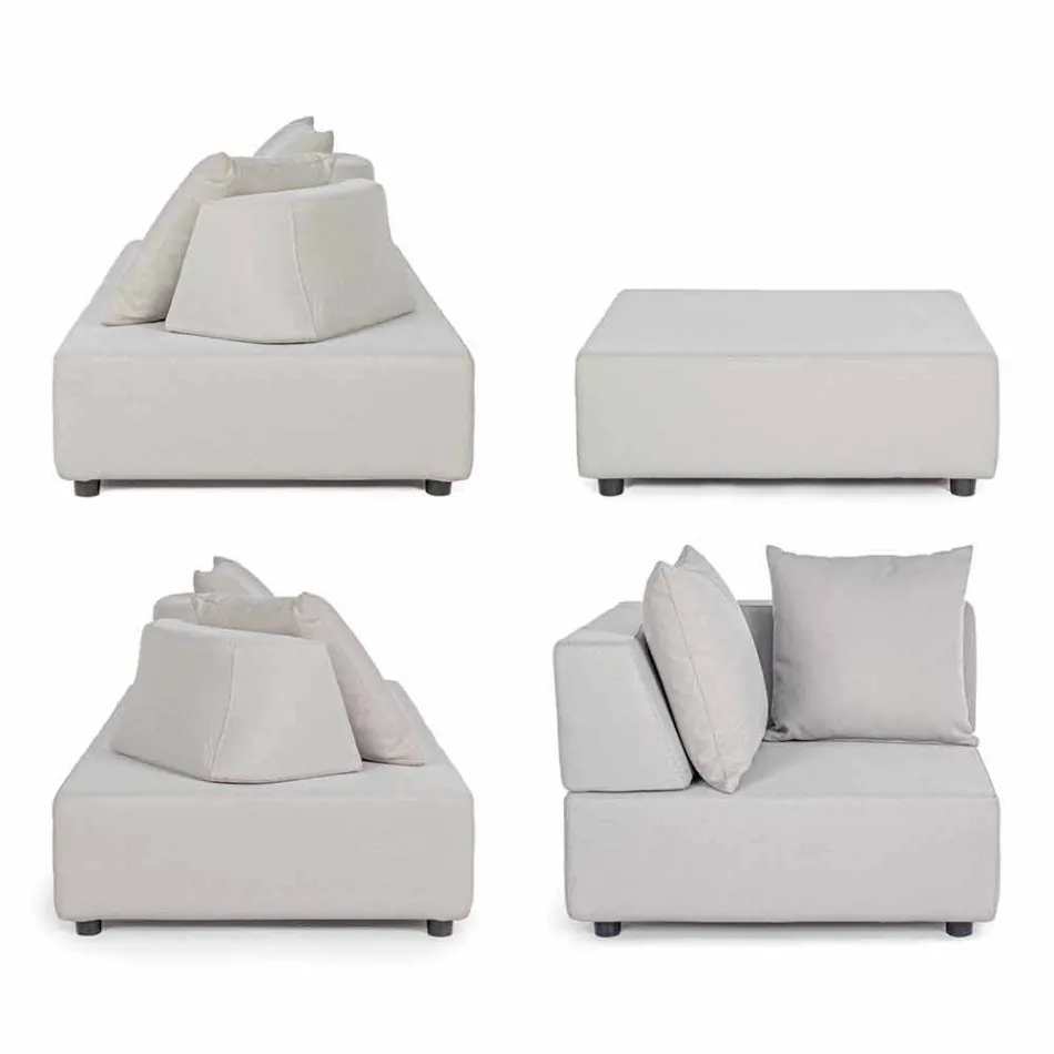 Modern Design Outdoor Corner Lounge in Homemotion Fabric - Benito Viadurini