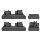 Modern Design Outdoor Corner Lounge in Homemotion Fabric - Benito Viadurini