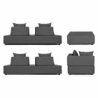 Modern Design Outdoor Corner Lounge in Homemotion Fabric - Benito Viadurini