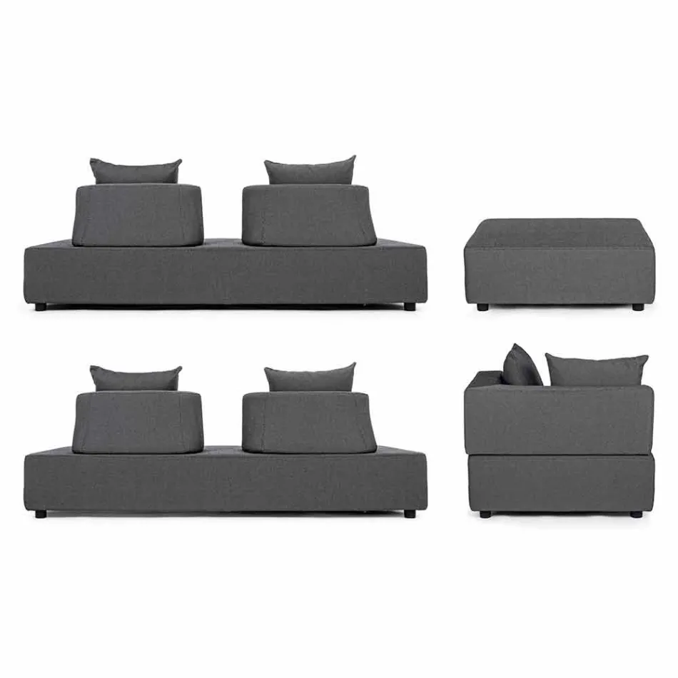 Modern Design Outdoor Corner Lounge in Homemotion Fabric - Benito Viadurini