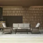 Woonkamer bestaande uit 2 fauteuils, 1 bank en 1 salontafel - paraplu Viadurini