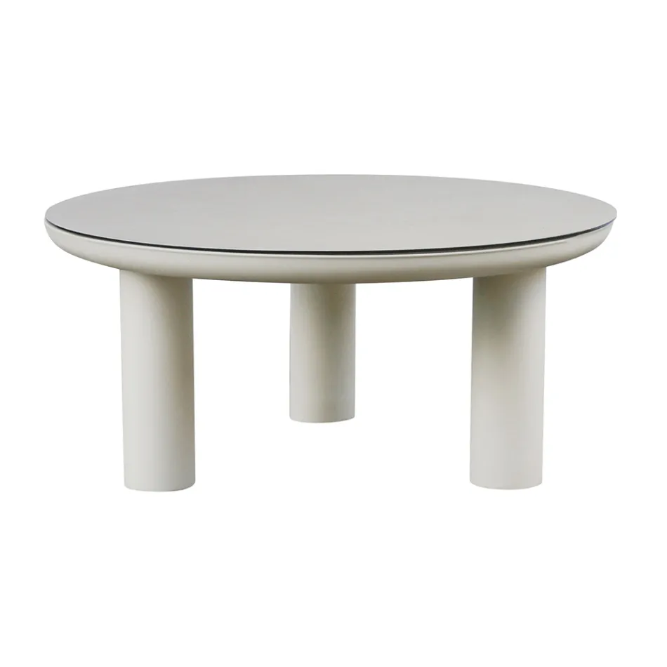 Woonkamer Bestaande uit 2 Fauteuils, 1 Sofa en 2 Salontafels in Aluminium - Fusion Viadurini