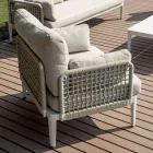 Woonkamer Bestaande uit 2 Fauteuils, 1 Sofa en Salontafel in Aluminium - Symphony Viadurini