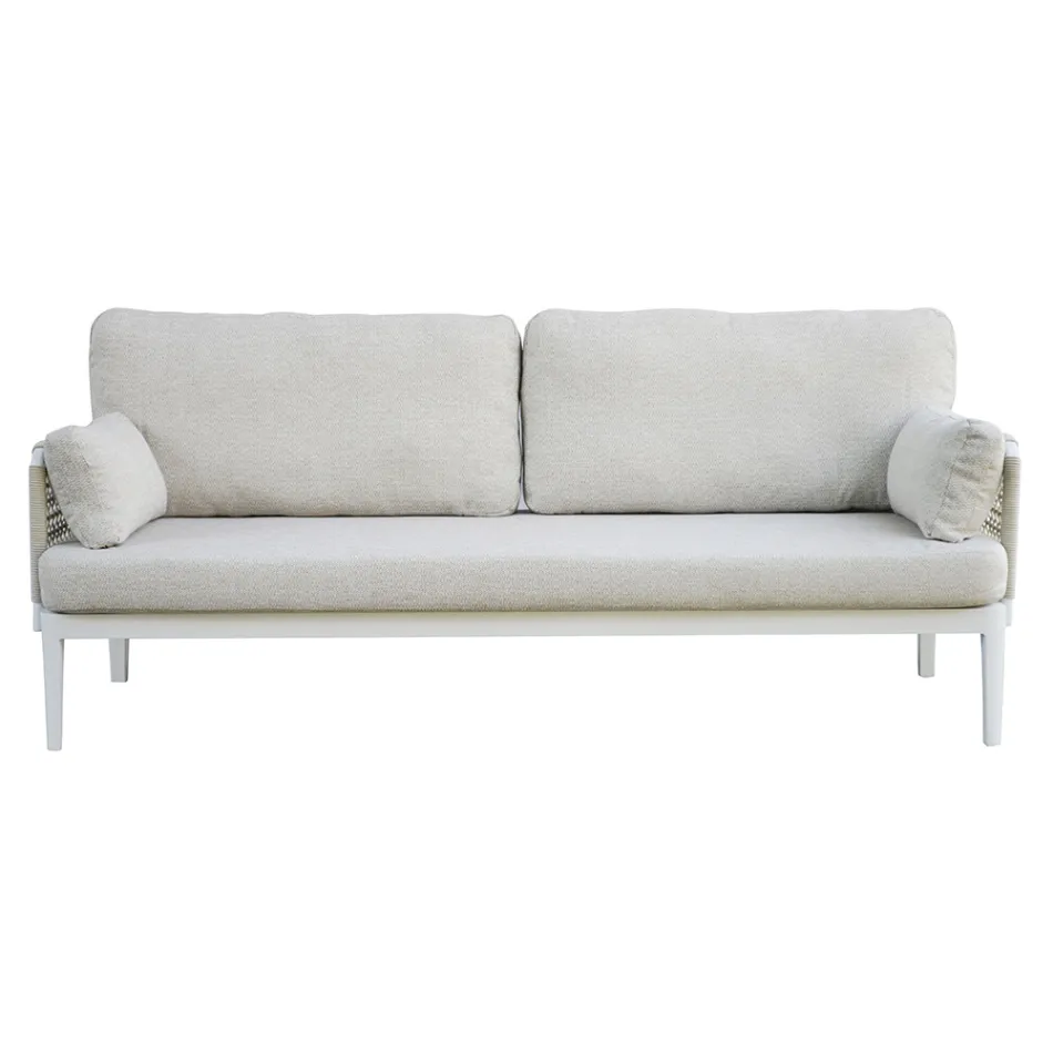 Woonkamer Bestaande uit 2 Fauteuils, 1 Sofa en Salontafel in Aluminium - Symphony Viadurini