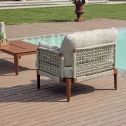 Woonkamer Bestaande uit 2 Fauteuils, 1 Sofa en Salontafel in Aluminium - Symphony Viadurini