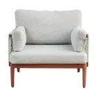 Woonkamer Bestaande uit 2 Fauteuils, 1 Sofa en Salontafel in Aluminium - Symphony Viadurini