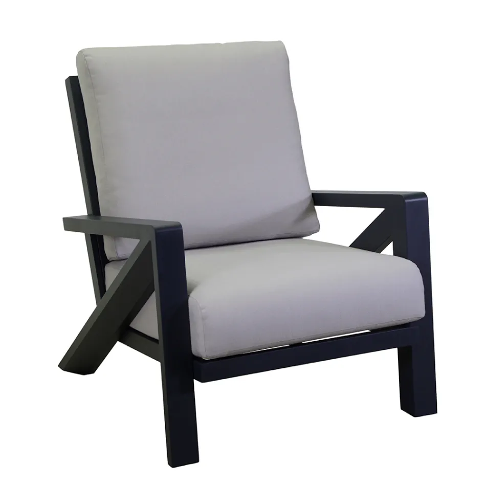 Woonkamer Bestaande uit een bank, salontafel en fauteuils met voetensteun - Mededelingenbord Viadurini