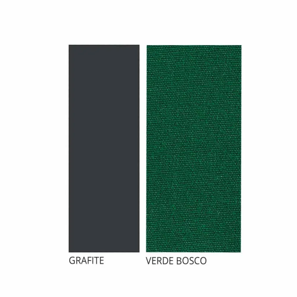 Ambachtelijke buitenwoonkamer in ijzeren grafietafwerking Made in Italy - Lietta Viadurini