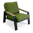 Woonkamer buiten Bestaande uit 1 Sofa, 2 Fauteuils en 1 Salontafel - Righello Viadurini