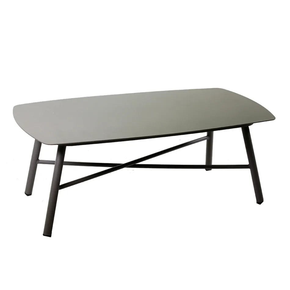 Woonkamer buiten Bestaande uit 1 3-zitsbank, 2 fauteuils en 1 salontafel - Righello Viadurini