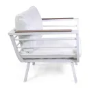 Woonkamer buiten Bestaande uit 2 fauteuils en 1 aluminium tafel - Righello Viadurini