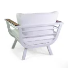 Woonkamer buiten Bestaande uit 2 fauteuils en 1 aluminium tafel - Righello Viadurini