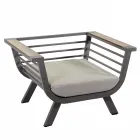 Woonkamer buiten Bestaande uit 2 fauteuils en 1 salontafel - Righello Viadurini