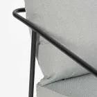 Buitenwoonkamer met 1 bank, 2 fauteuils en 2 stalen tafels - voorkeur Viadurini